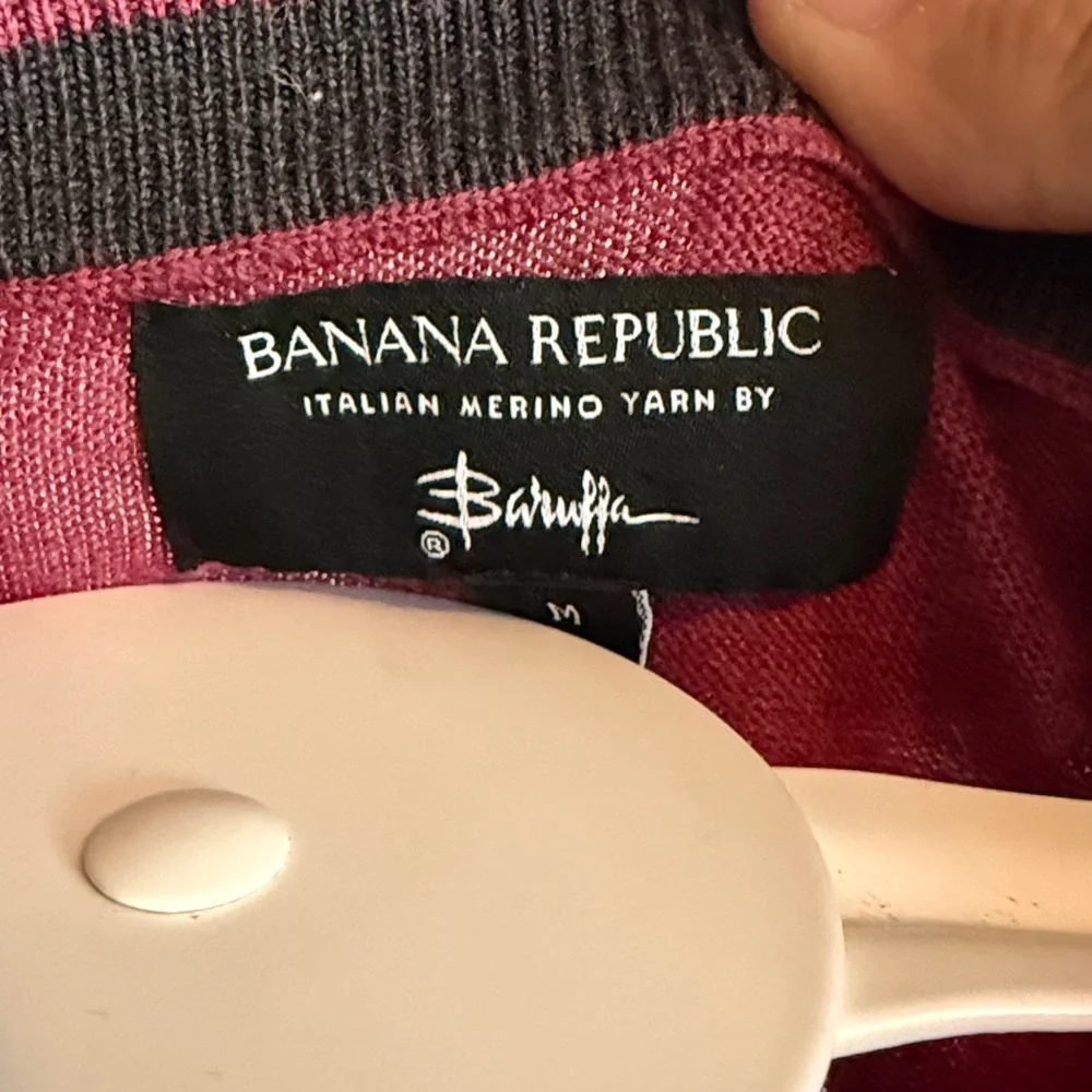 Banana Republic X Baruffa  Men's Rich Maroon Crewneck Sweater-worn 1x 129 retail